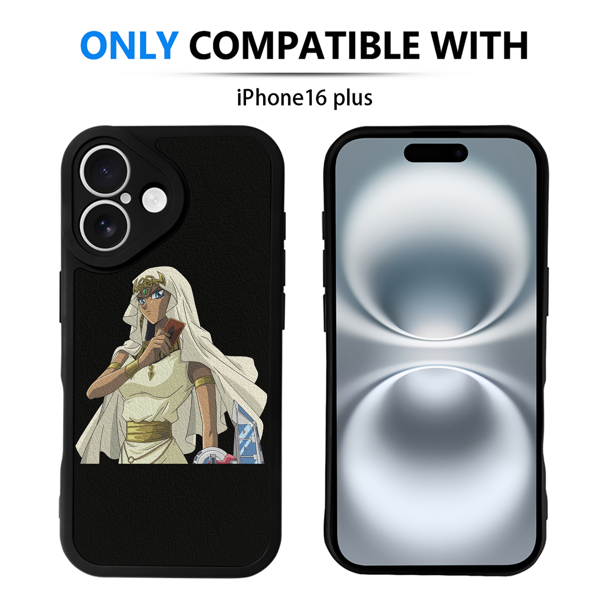 （画像用） 遊☆戯☆王 Yu-Gi-Oh! 【iPhone 16シリーズ対応】シリコンスマホケース（レザー調） 材質：シリコン